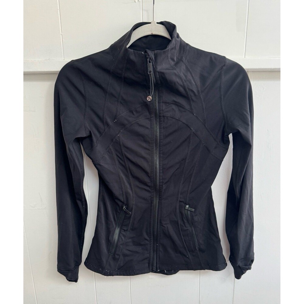 Lululemon Black Define Jacket Full Zip Fitted Track Athletic Jacket Size 2
